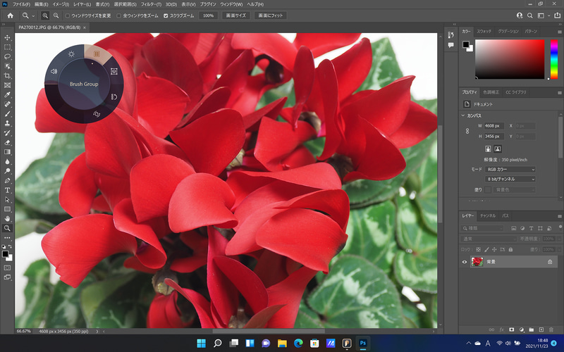 ASUS Dialはアプリごとに異なるプリセットを利用可能。例えばPhotoshopであれば、「Brush Group」、「レイヤーズームイン/アウト」、「取り消し(ヒストリー)」、「ドキュメントを繰り返す」などがデフォルトで割り当てられている
