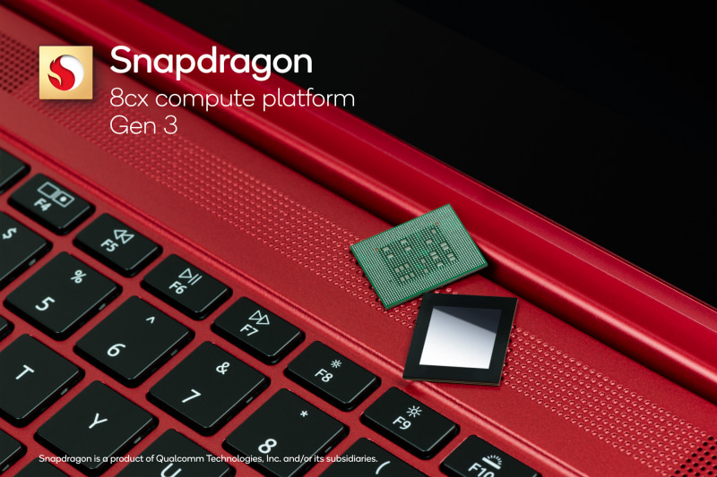Qualcommが発表したSnapdragon 8cx Gen 3(写真提供：Qualcomm)