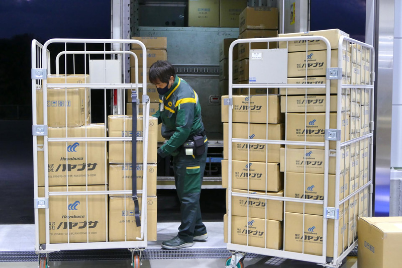 最終的に出荷されていく商品