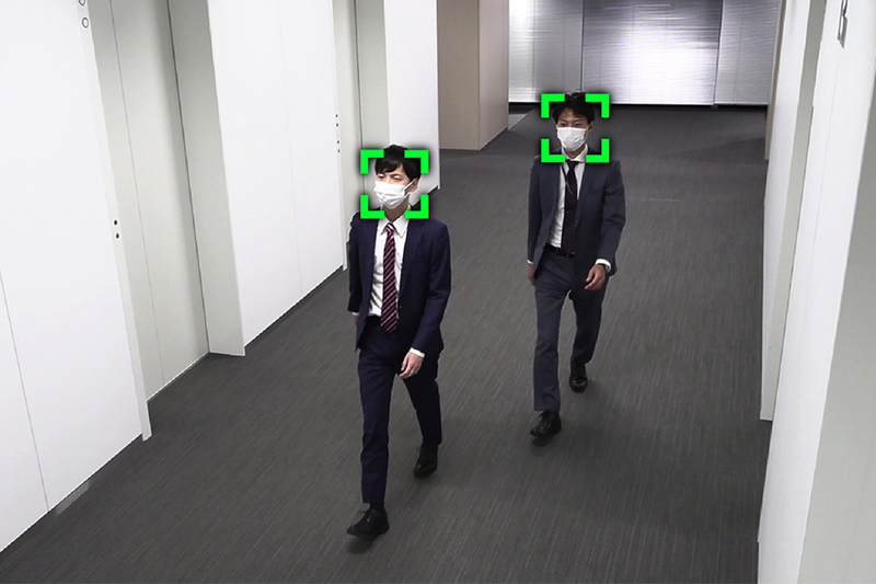 ネットワークカメラ画角での認証イメージ