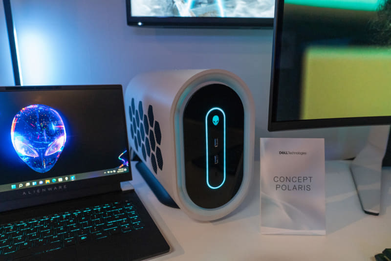 Dellが発表した「Concept Polaris」、従来のeGPUと比較してコンパクトで高いデザイン性が特徴(写真提供:Dell)
