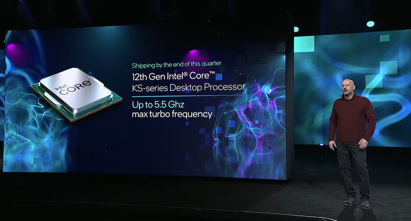 KSシリーズのデモ、確かに2つのPコアが5.5GHzに達していることが分かる