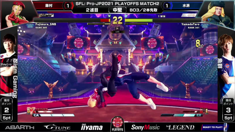 立ち回りのうまい両者の対決はギリギリのところで水派コーリンが勝利した