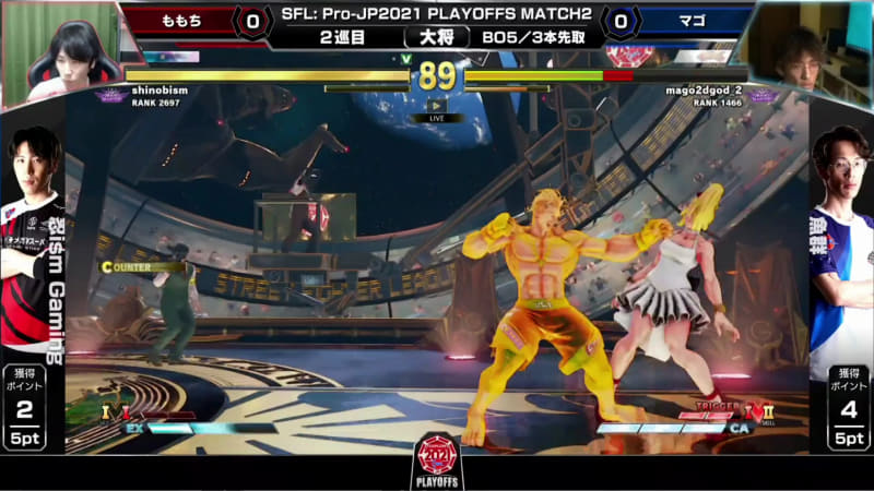 マゴキャミィとももちルークによる全く同カードとなった2度目の大将戦。ぬるい発言をしながらも1回戦はももちルークが圧勝して1本を先制する