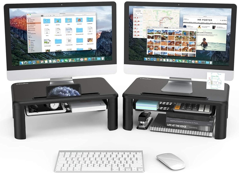 Ohuhuモニタースタンド2点セット 利用イメージ(スタンド以外は付属しません)