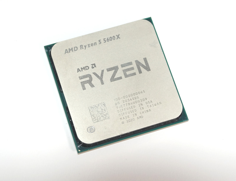 AMDの作例では「Ryzen 5 5600X」をCPUとして使った。6コア12スレッド対応のミドルレンジモデルで、発熱の目安となるTDPは65Wと低め