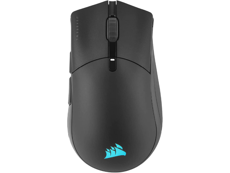 <a href="https://www.corsair.com/ja/ja/%E3%82%AB%E3%83%86%E3%82%B4%E3%83%AA%E3%83%BC/%E8%A3%BD%E5%93%81/%E3%82%B2%E3%83%BC%E3%83%9F%E3%83%B3%E3%82%B0%E3%83%9E%E3%82%A6%E3%82%B9/Wireless-Gaming-Mice/SABRE-RGB-PRO-WIRELESS-CHAMPION-SERIES-Ultra-Lightweight-FPS-MOBA-Gaming-Mouse/p/CH-9313211-AP">製品ページのURL</a><br>実売価格：10,000円前後●接続方式：無線(USBレシーバ、Bluetooth)●ボタン数：7●センサー：MARKSMAN 26K●解像度：26,000DPI●最大加速度：50G●最大速度：650IPS●ポーリングレート：2,000Hz●駆動時間：約60時間(USB充電、2.4GHzワイヤレス接続時)●サイズ：70×129×43mm●重量：79g