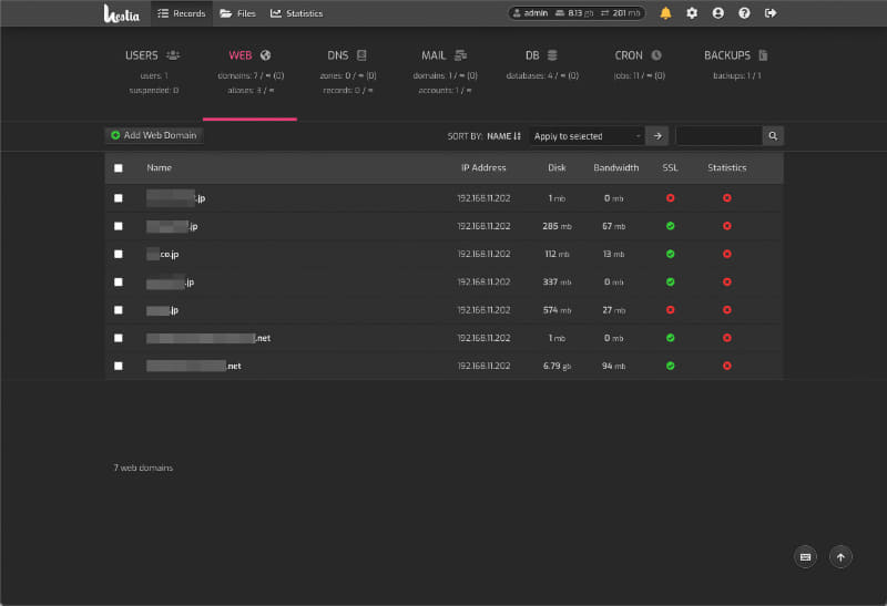 Hestia / WEB(NGINX + Apache)