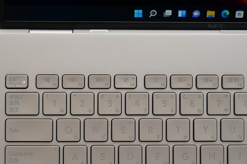 Fnキー列には、オンラインミーティングに便利な「ワンタッチアクションキー」を用意