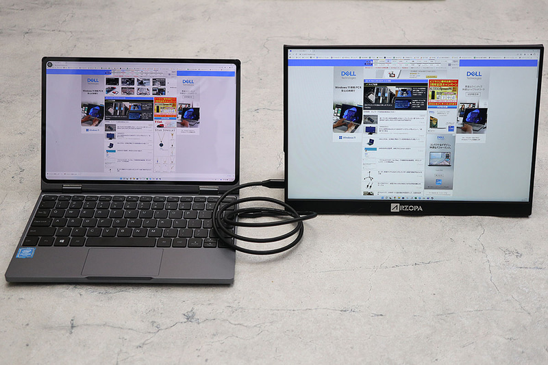 CHUWI MiniBook Xと組み合わせたA1 GAMUT MINI 2K