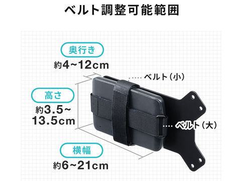 サンワサプライ、液晶背面のVESAネジ穴にHDDなどを固定できるホルダー サンワサプライ、液晶背面のVESAネジ穴にHDDなどを固定できるホルダー