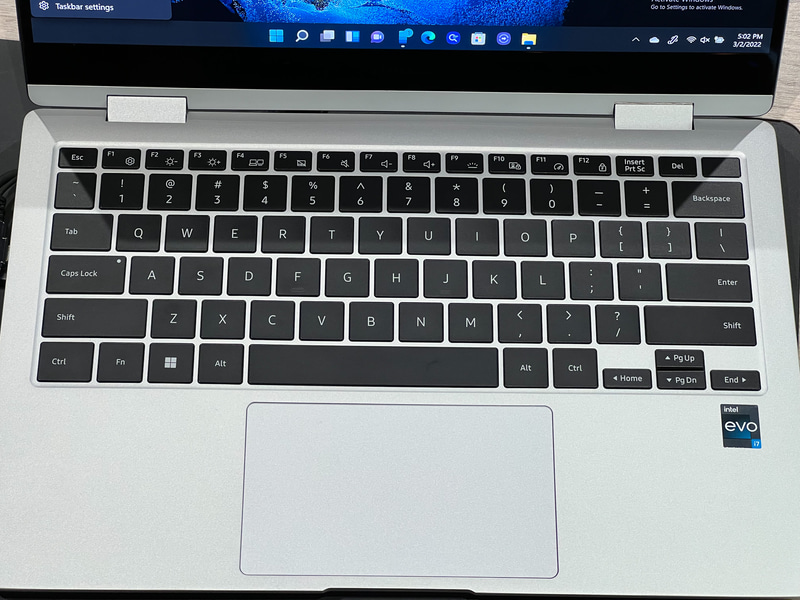 13.3型のキーボード