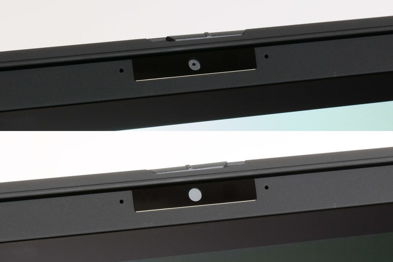 プライバシーシャッタースイッチをスライドするとカメラの映像は物理的に遮断される。ただしマイクは有効のままなので「不用意な音」にはご注意!