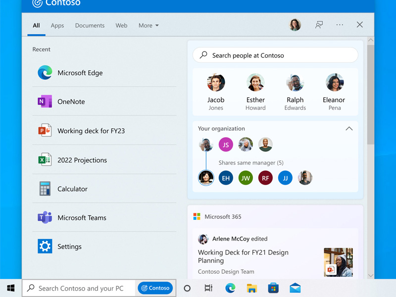 組織に属している状態でポリシーを適用し、検索ボックスを開いた場合