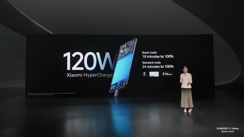 最短18分で100%まで充電できる120W Hyper Chargeもサポート