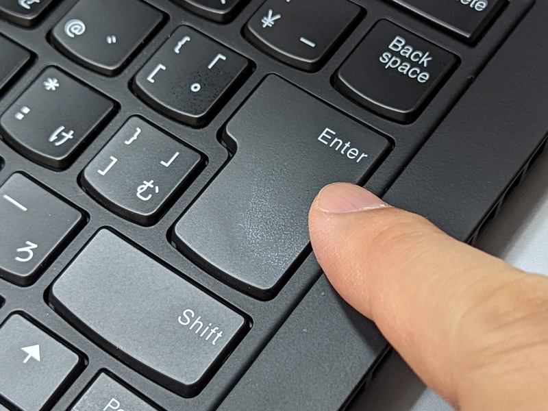 2019年モデル。手の脂が目立ちやすい