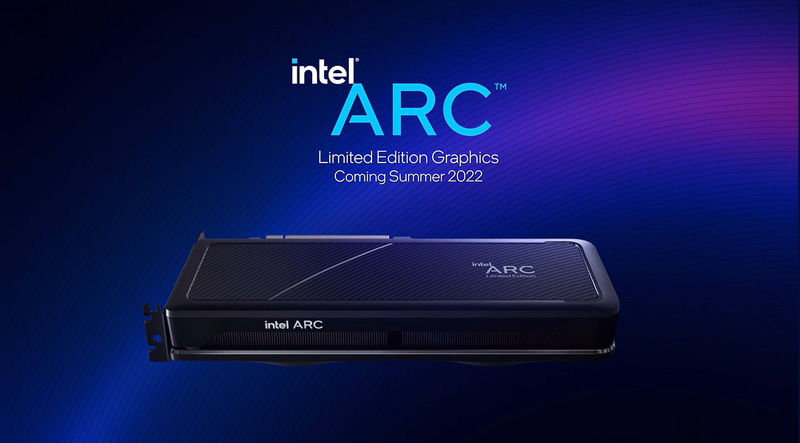 Intelが未明に行なわれたオンライン会見で公開したArcのアドオンカード版。今夏にLimited Editionとして投入されると公表された