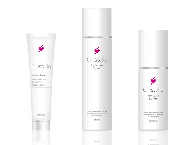 シャープが2022年3月から発売したスキンケアアイテム「薬用Crystaliq（クリスタリーク）」シリーズ