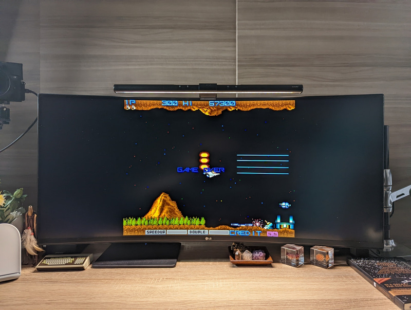 Arcade Classics Anniversary Collectionのグラディウスも、特に設定を変更することなくスケーリング表示される