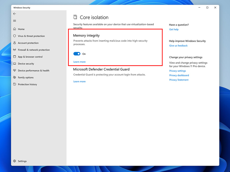 悪意あるコードの注入を防止するメモリ整合性