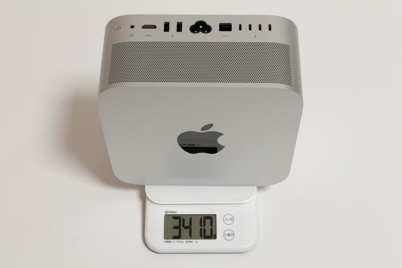 M1 Ultra搭載モデルの実測重量は3410g