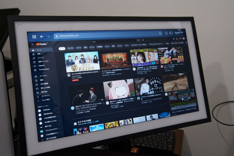 コンテンツのサムネイルを1画面内に多数表示。動画サービスの閲覧性も高い