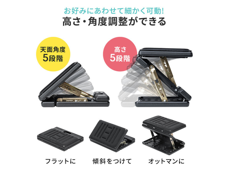 5段階で調整できる