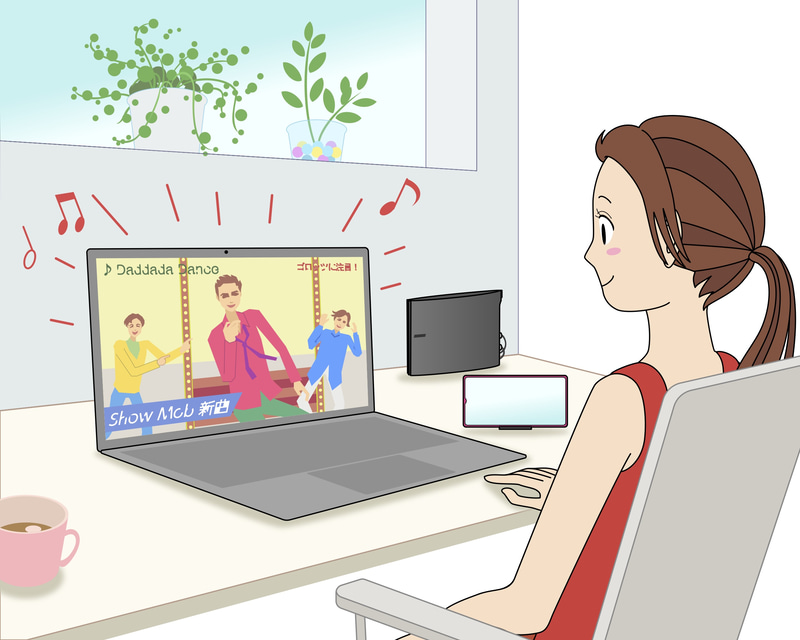 PCを使えばより大画面かつ迫力のある音で番組を楽しめる