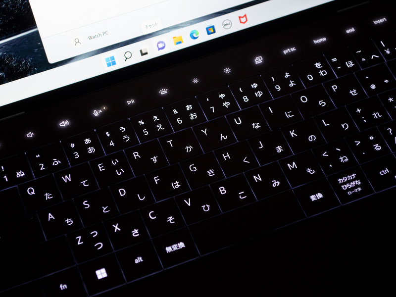 キーボードバックライトはオフ+2段階