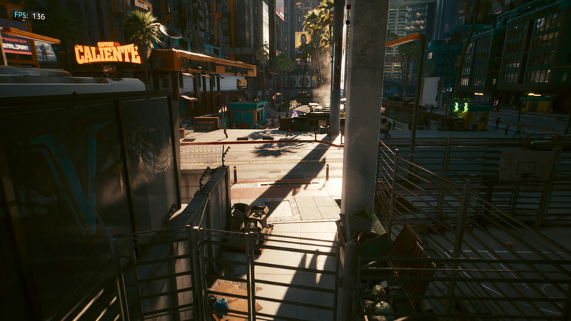 サイバーパンク2077の検証では、ゲーム内のベンチマーク機能を使用してフレームレートを測定している。なお、レイトレーシングやアップスケーラーは無効とした