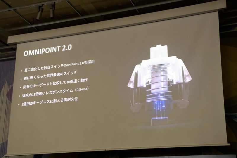 独自キースイッチのOmniPoint 2.0を採用