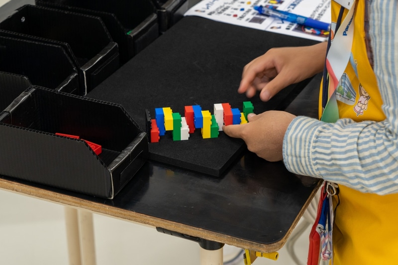 2回目は全員が1回目よりも高くブロックを積み上げることができた