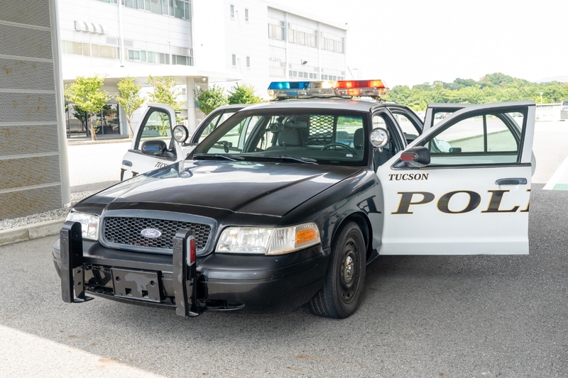車内にTOUGHBOOKを搭載した米国のパトカー