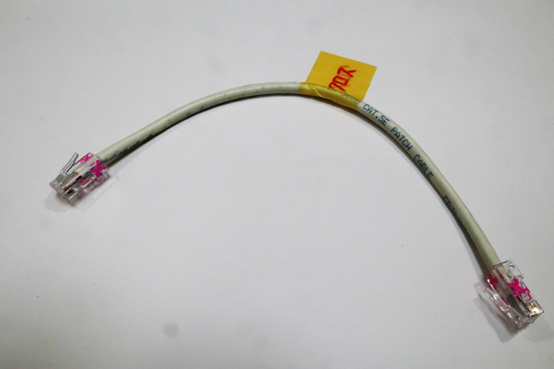 かしめ終わったら必ずクロスケーブルであることを明記してストレートと区別すること