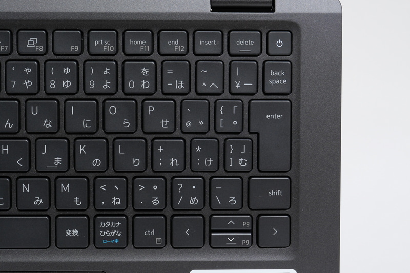 Enterキー付近の一部キーはピッチが狭くなっているが、慣れれば大きな問題はないと感じた