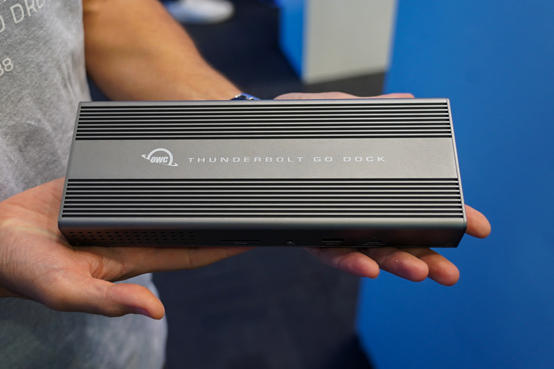 IFAのAcronisブースでOWCが公開した次世代Thunderbolt 4ドックとなる「Thunderbolt Go Dock」