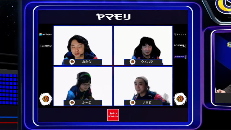 勝利した名古屋OJA BODY STAR Mildomのチームインタビュー。自分の話をされている時にさりげなくカメラ目線を送るナリ君はいいキャラだ