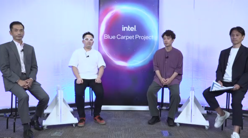 左から安生健一朗氏、白戸裕也氏、フジモトタカシ氏、株式会社IMAGICA EEX 取締役　COOの早川正祐氏