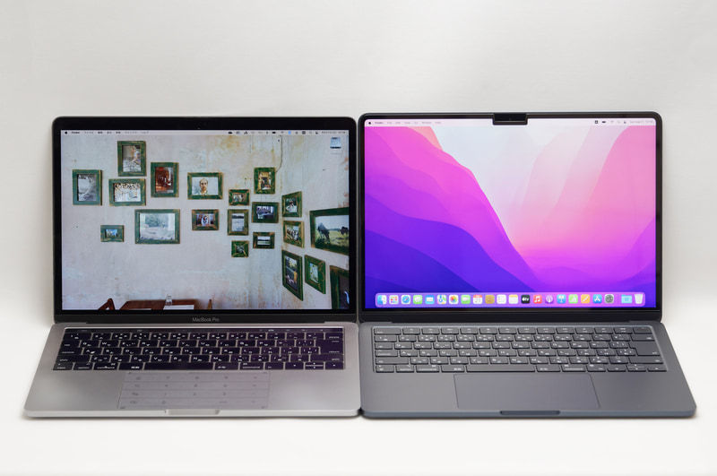 左が約6年使ってきたMacBook Pro