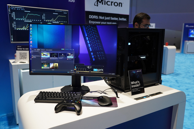 第12世代Coreを利用したDDR5-5600x4のオーバクロックデモ。第13世代でもDDR5-5600は1DPCでの動作になるので、DDR5-5600x4は公式スペックではできないオーバークロックとなる