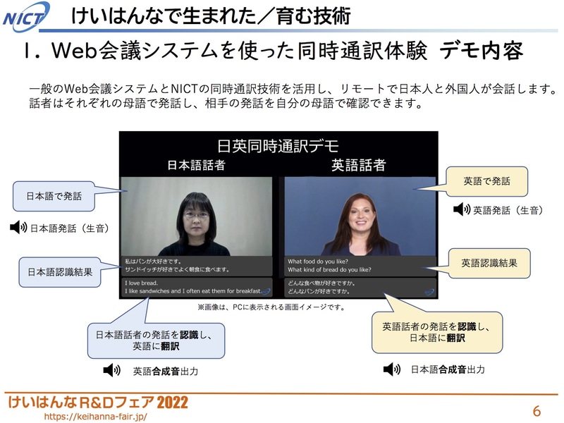 同時通訳のデモを誰でも体験可能