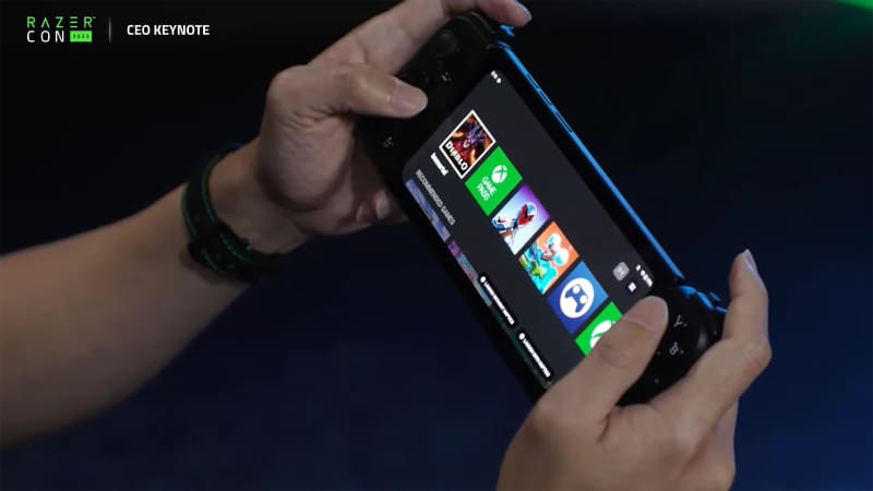 手に持ったところ