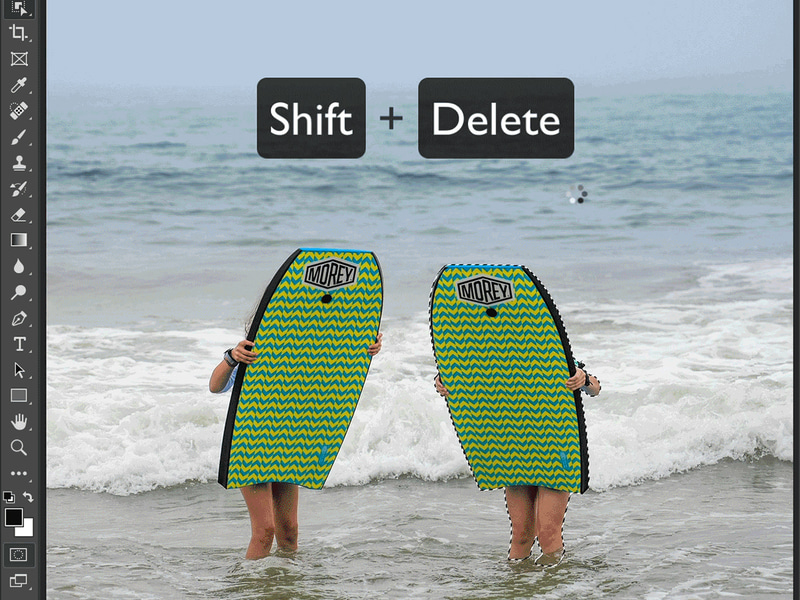 コンテンツに応じた塗りつぶしにショートカットが設定された