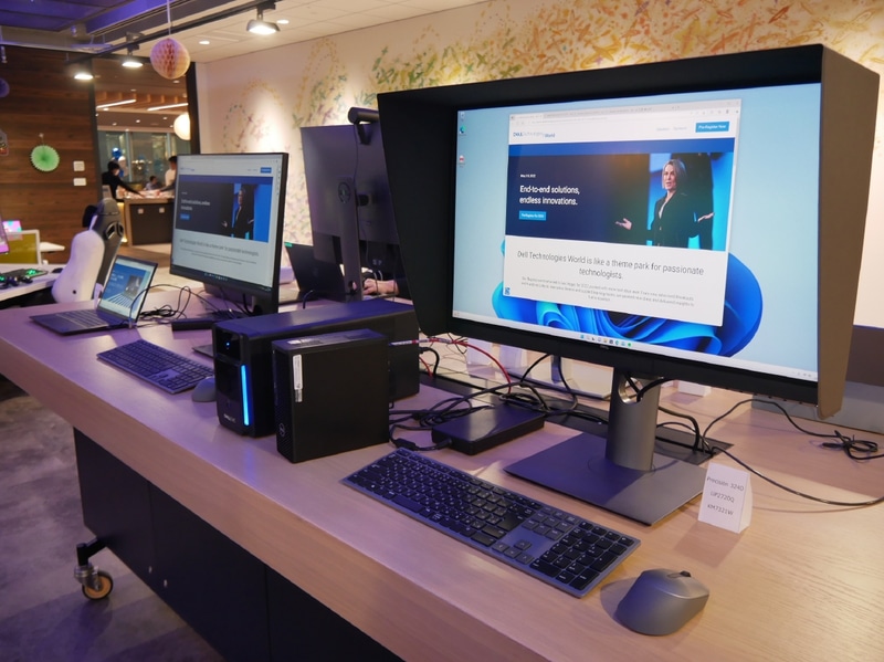 デルの最新PCなどが自由に利用できるようになっている。営業担当者が機能を確認するために利用する場合もあるという