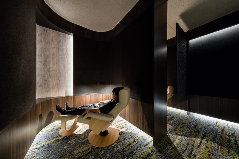 デジタルデトックスルームの様子。気分転換ができる