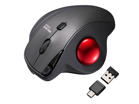 サンワサプライ、15度の傾斜で自然に握れるトラックボール - PC Watch