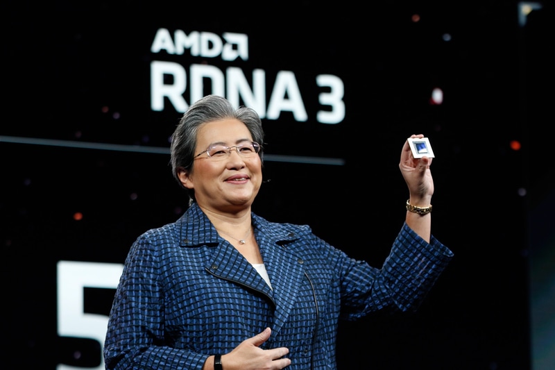 GPUとしては初めてチップレットを採用したRadeon RX 7000シリーズを発表するAMD 会長 兼 CEO リサ・スー氏