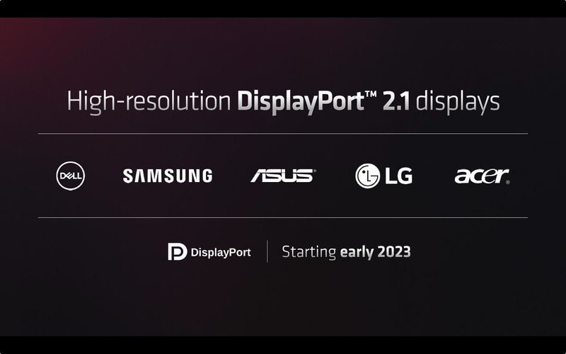 DP 2.1対応の高解像度モニターは2023年初頭に登場