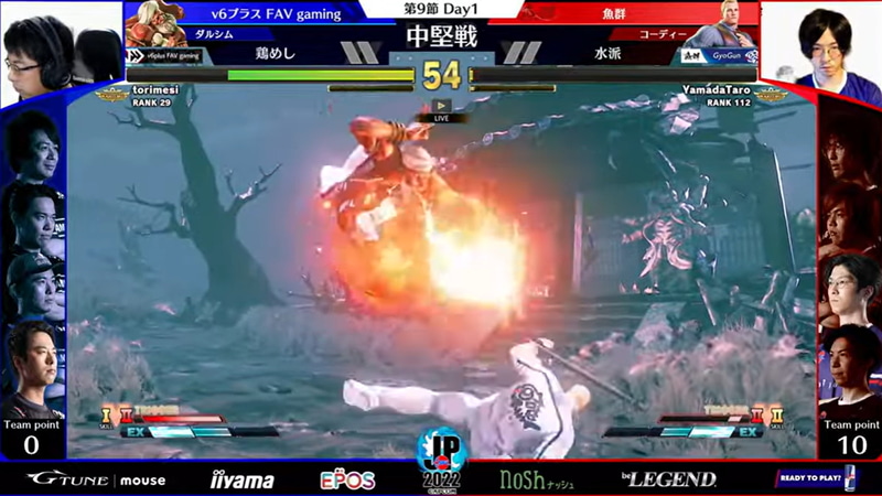 試合全体は終始、鶏めしダルシムのV「ヨガサンサーラ」を活かした立ち回りが展開し、ストレートでの勝利となった