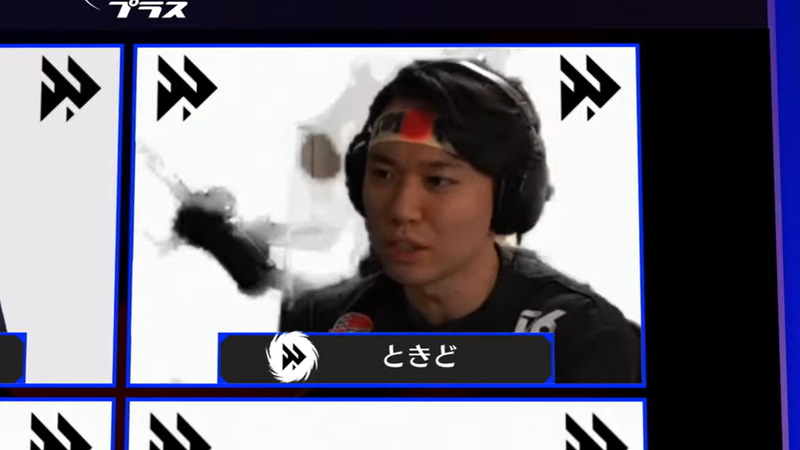 ときどはSFLでは定番のハチマキ「我打倒林賢良」(林賢良はマゴの本名)を装着してインタビューに応じていた